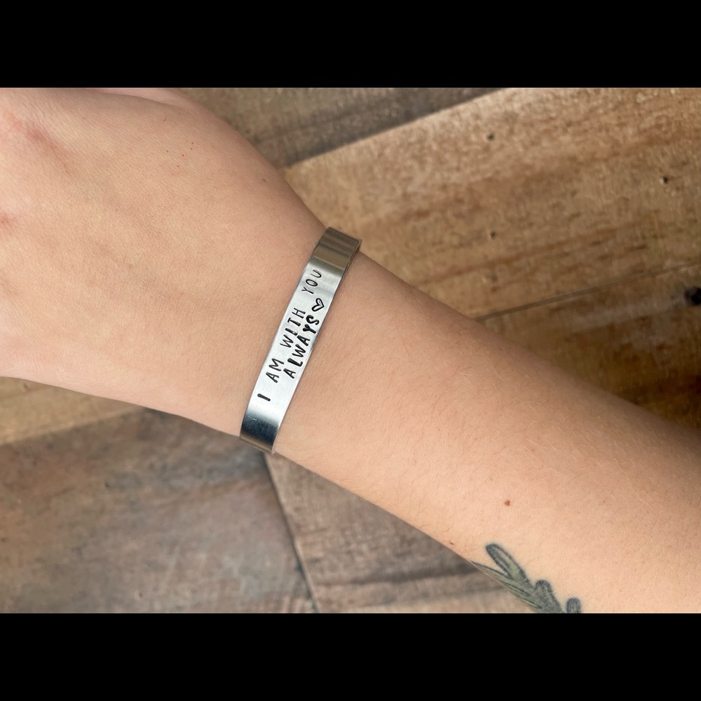 Hand Stamped cuff - Picture 3 of 4